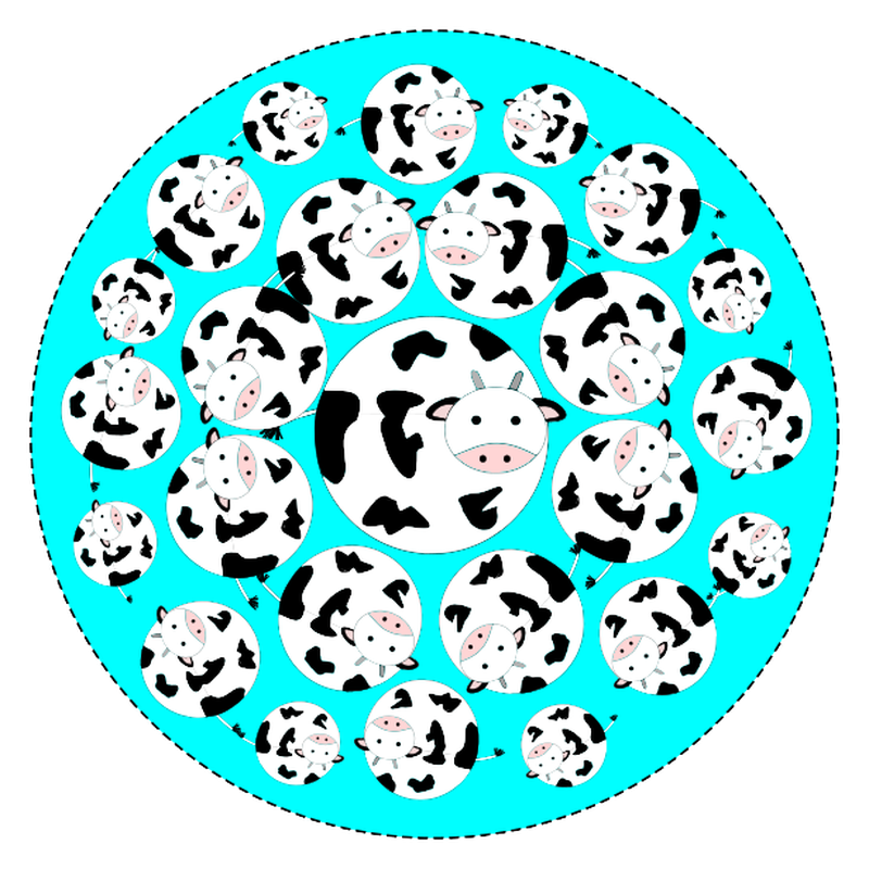 A Poincaré-disk tiling of spherical cows — anti-de Sitter space